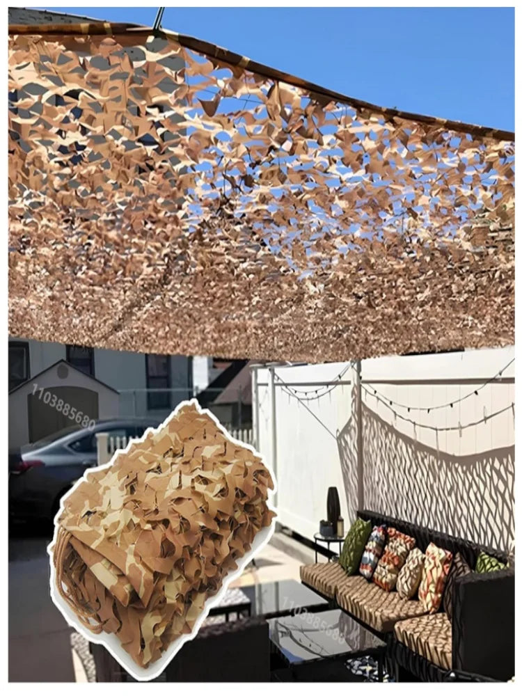 Military Camouflage Net – Hunting, Tactical, Garden, Gazebo, Car Awning | Available in White, Green, Black, Jungle, and Desert Colors