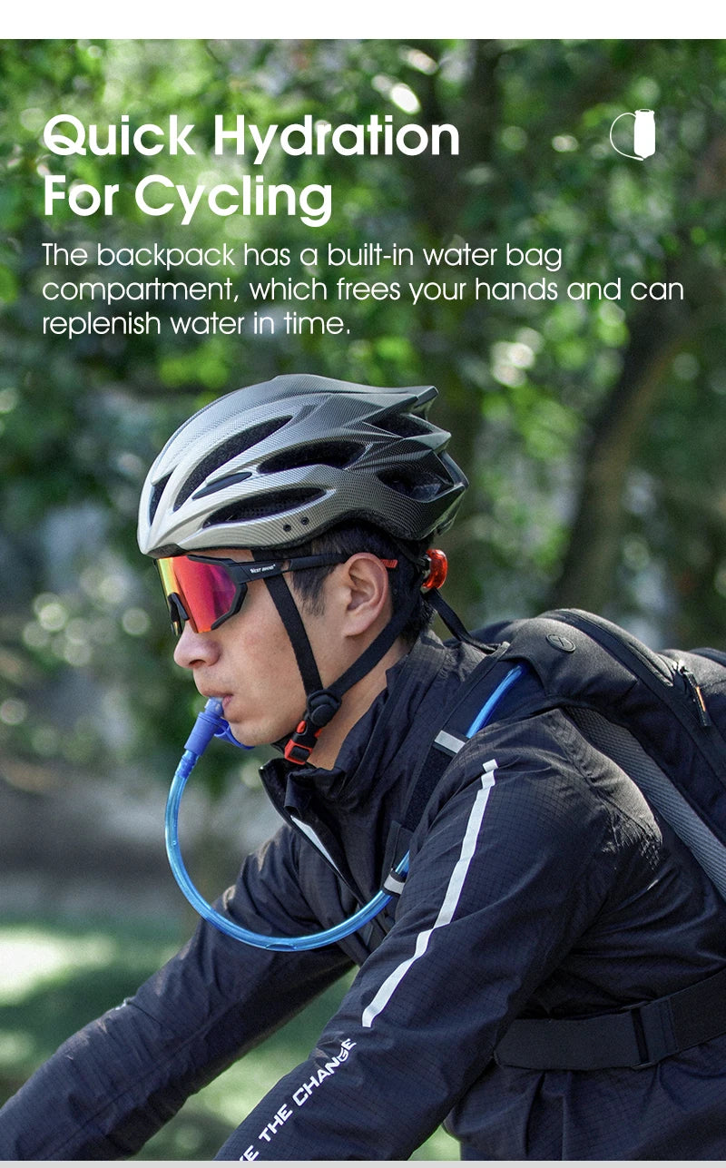 10L Ultralight Cycling Backpack – Ergonomic MTB & Road Bike Hydration Pack with Water Bladder for Hiking, Camping & Climbing