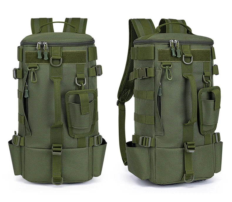 Multifunctional Fishing Tackle Backpack with Rod Holders – Heavy-Duty Molle Storage Bag for Fishing Gear, Camping, Hiking & Outdoor Sports