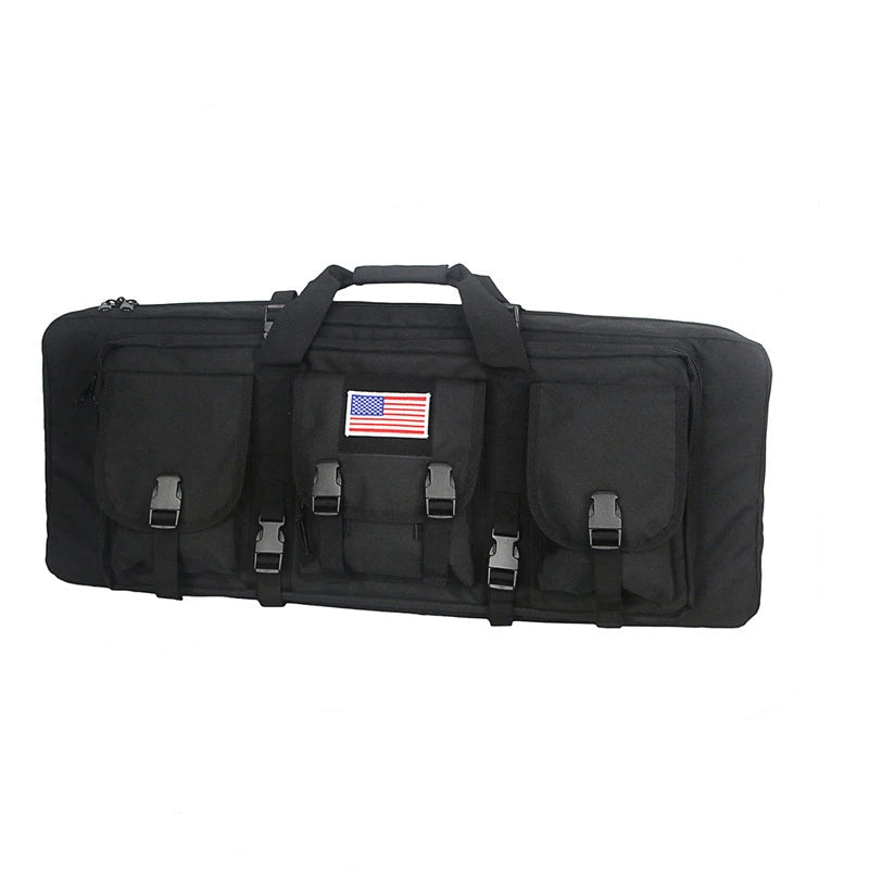 32/38/42/48 Inch Tactical Double Rifle Case – Molle Gun Bag, Sniper Airsoft Rifle Backpack, Hunting Gun Holster with Padded Compartments