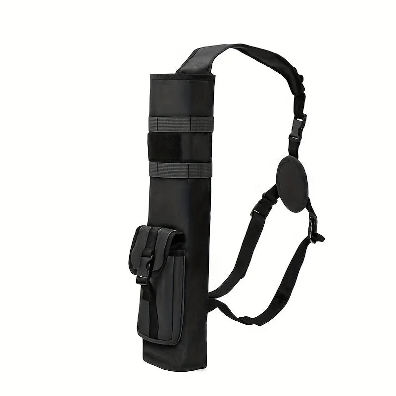 Lightweight Archery Back Arrow Quiver – Dual-Use Foldable Compact Hip Quiver with MOLLE System Pocket for Hunting and Target Shooting