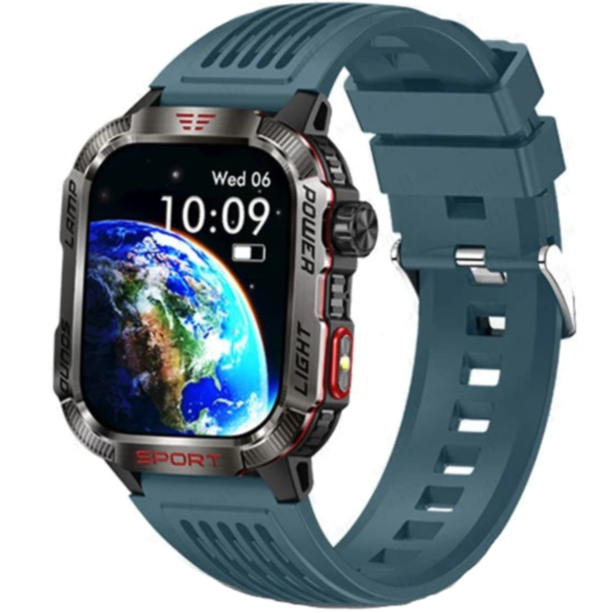 Military GPS Smartwatch for Men – Waterproof Outdoor Sports Watch with Flashlight, Compass, Bluetooth Calling & Fitness Tracker