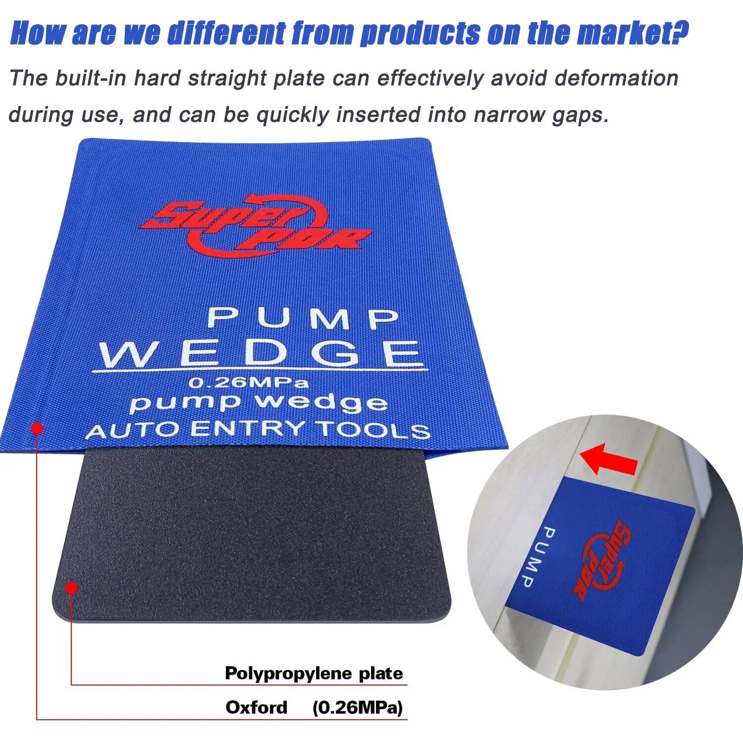 PDR Air Wedge Auto Entry Tool – Car Door Unlocking Tool for Locksmiths, Pump Wedge Lock Opening Tool Kit for Vehicle Entry