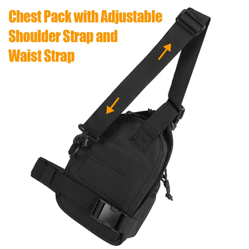 Tactical Gun Bag Concealed Gun Shoulder Bag Chest Bag Crossbody Bag for Pistol Handgun Airsoft Hunting Bag Backpack