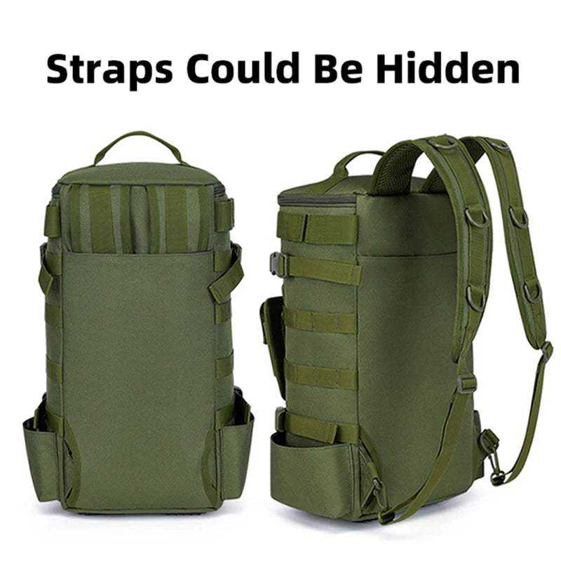 Multifunctional Fishing Tackle Backpack with Rod Holders – Heavy-Duty Molle Storage Bag for Fishing Gear, Camping, Hiking & Outdoor Sports
