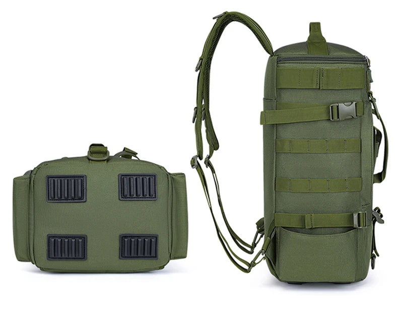 Multifunctional Fishing Tackle Backpack with Rod Holders – Heavy-Duty Molle Storage Bag for Fishing Gear, Camping, Hiking & Outdoor Sports