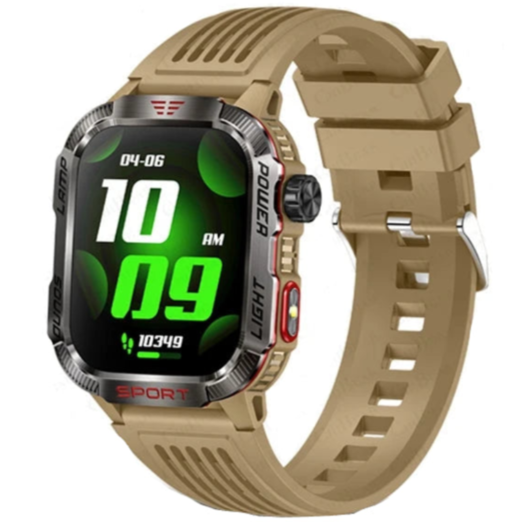 Military GPS Smartwatch for Men – Waterproof Outdoor Sports Watch with Flashlight, Compass, Bluetooth Calling & Fitness Tracker