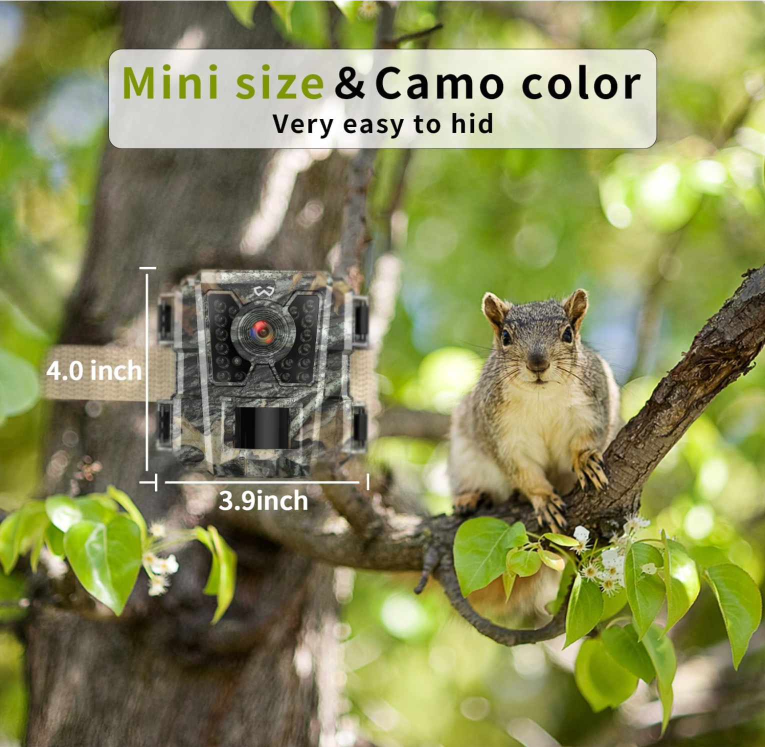 Mini Trail Camera 4 Pack 24MP 1080P HD, Game Camera with SD Card, Waterproof Tiny Hunting Camera Night Vision Motion Activated with Fast Trigger Time for Outdoor Wildlife Monitoring