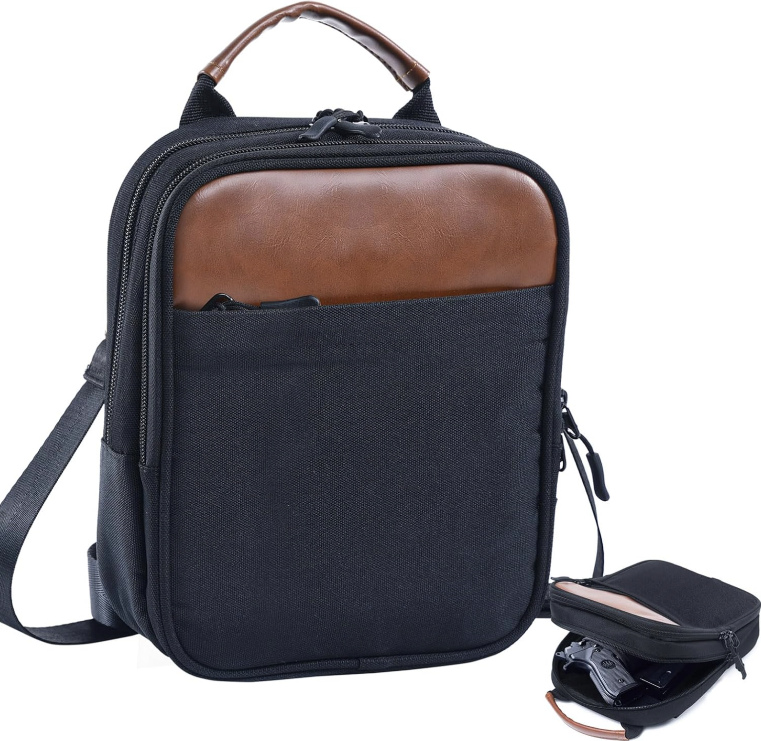 Women’s Soft Pistol Case – CCW Crossbody Gun Bag, Concealed Carry Pouch, Small Tactical Range Bag for Handguns