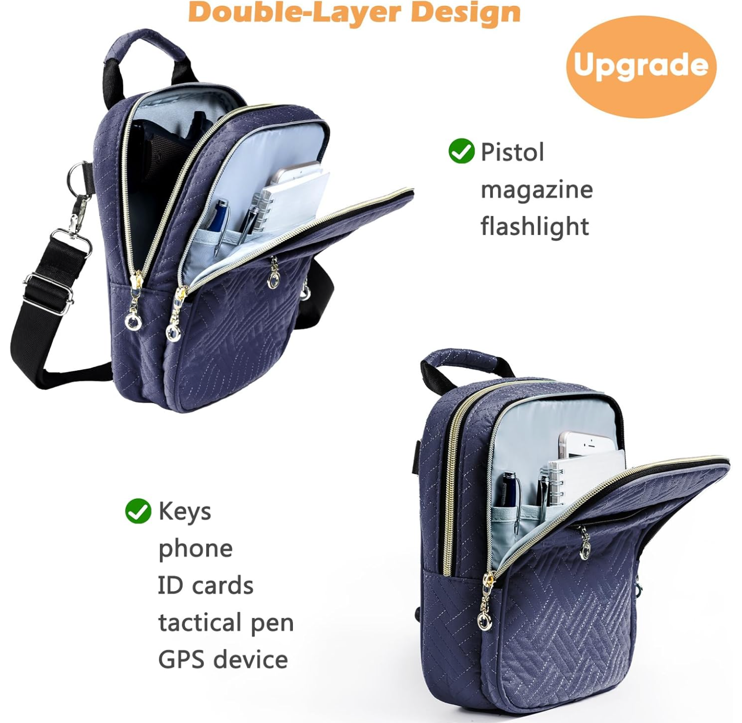 Women’s Soft Pistol Case – CCW Crossbody Gun Bag, Concealed Carry Pouch, Small Tactical Range Bag for Handguns