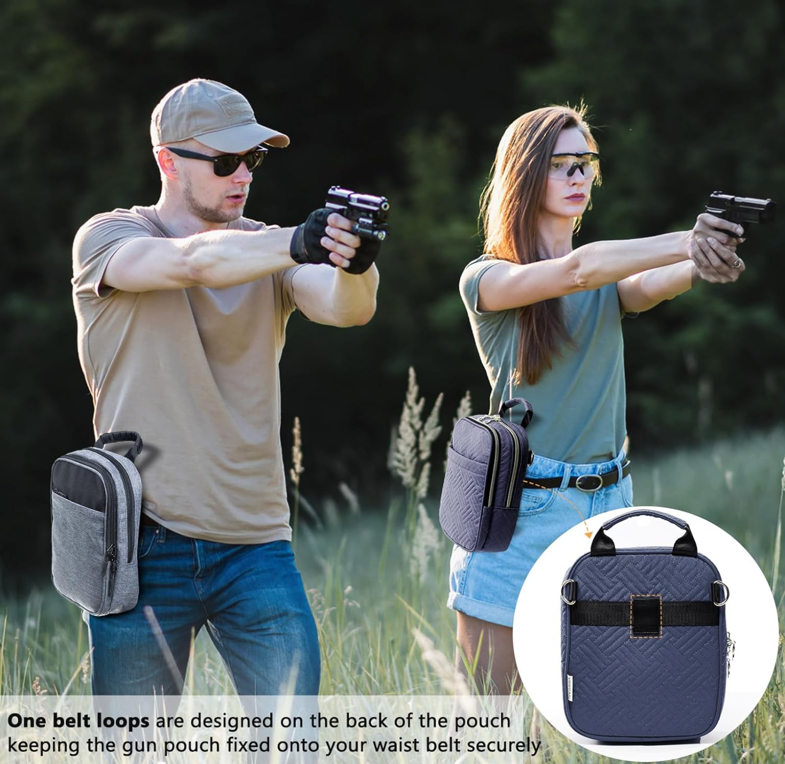 Women’s Soft Pistol Case – CCW Crossbody Gun Bag, Concealed Carry Pouch, Small Tactical Range Bag for Handguns