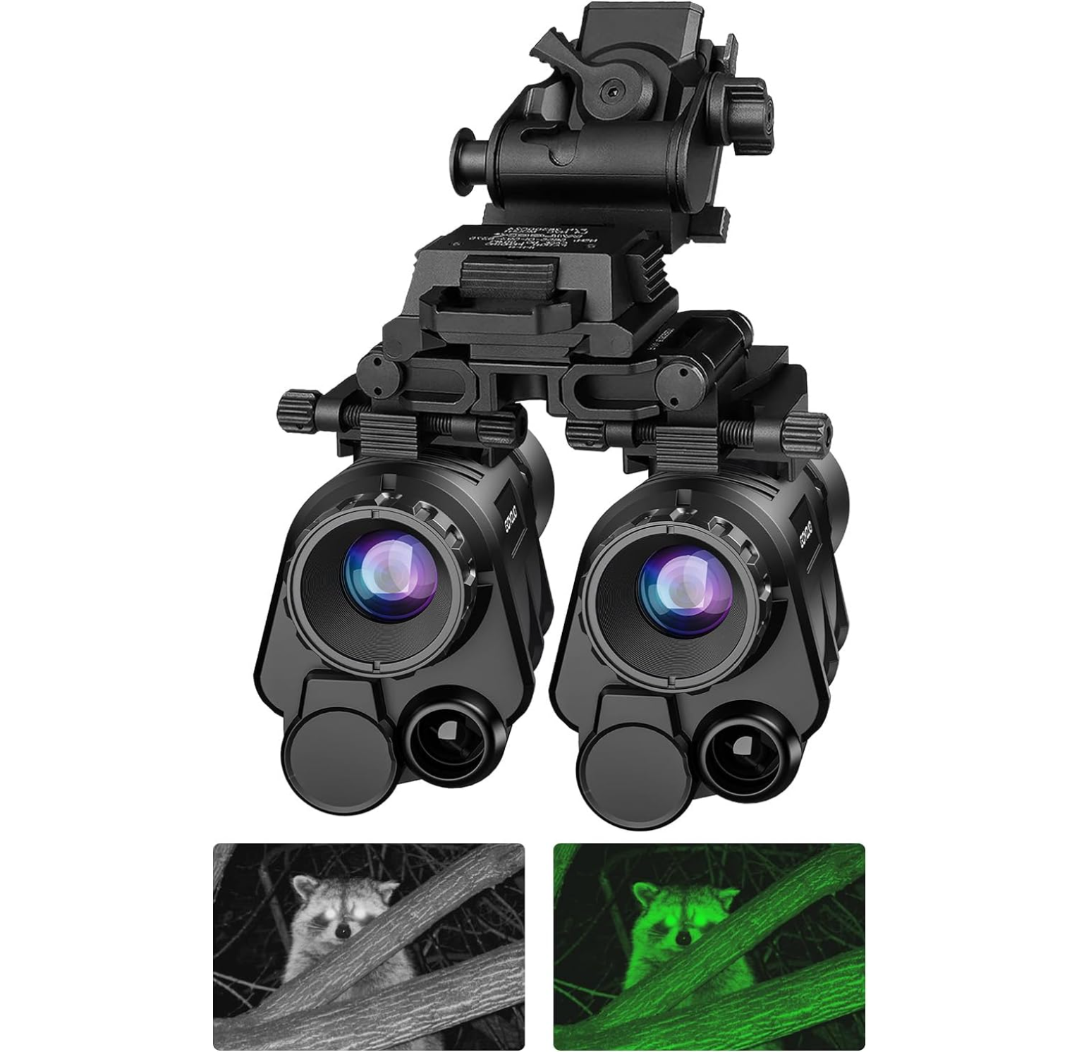NVG 2K Night Vision Goggles for Adults - PVS-14 Helmet Mounted Night Vision Monocular with 4 Color Modes 4X Magnification, HD Recording & Playback for Hunting Surveillance