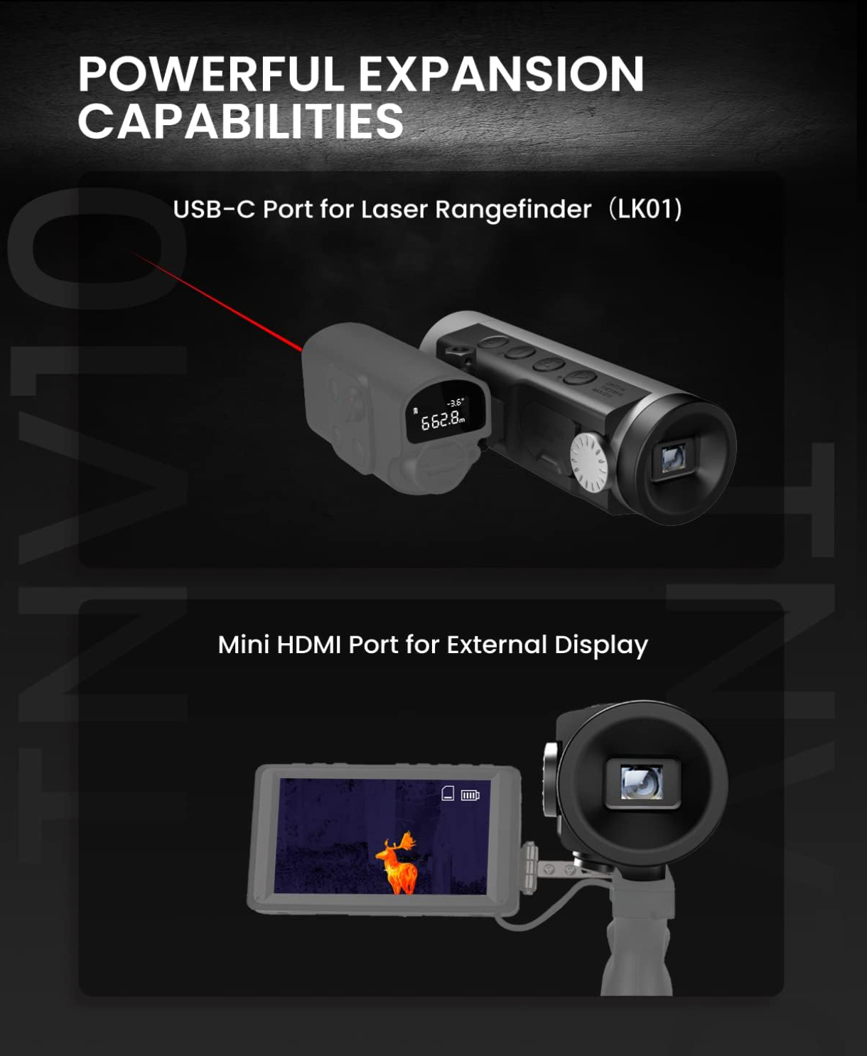 T-Recon Hunter Thermal Monocular – 256x192 (25 Hz) Handheld Night Vision Imaging, Aircraft Mg-Al Alloy, for Hunting & Outdoor Use