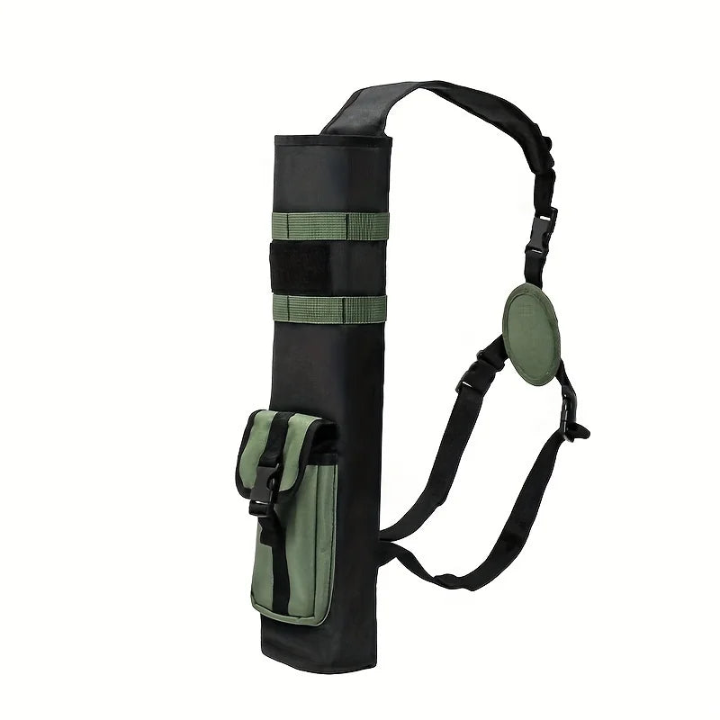 Lightweight Archery Back Arrow Quiver – Dual-Use Foldable Compact Hip Quiver with MOLLE System Pocket for Hunting and Target Shooting