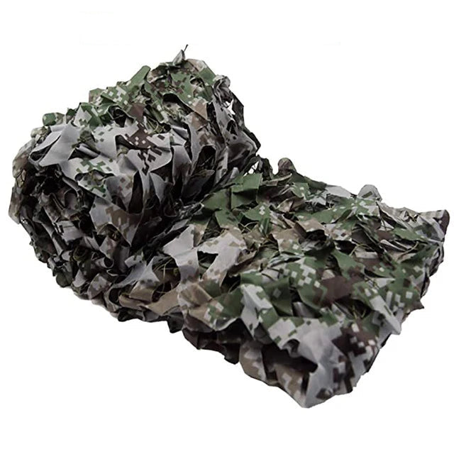 Military Camouflage Net – Hunting, Tactical, Garden, Gazebo, Car Awning | Available in White, Green, Black, Jungle, and Desert Colors