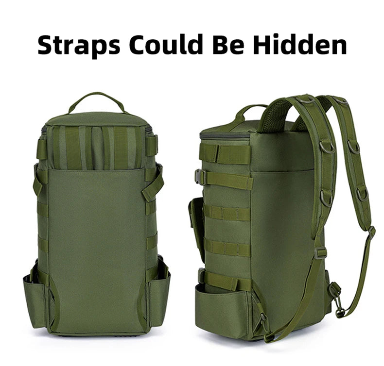Multifunctional Fishing Tackle Backpack with Rod Holders – Heavy-Duty Molle Storage Bag for Fishing Gear, Camping, Hiking & Outdoor Sports