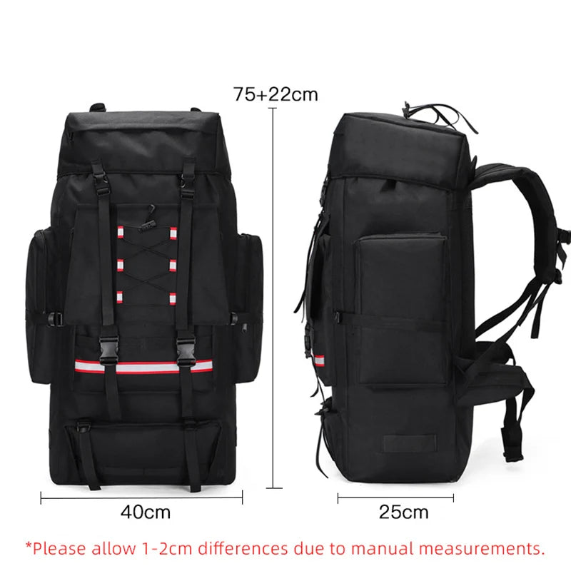 130L Large Hiking Camping Backpack – Tactical MOLLE Travel Rucksack for Men | Waterproof Trekking Outdoor Sports Pack
