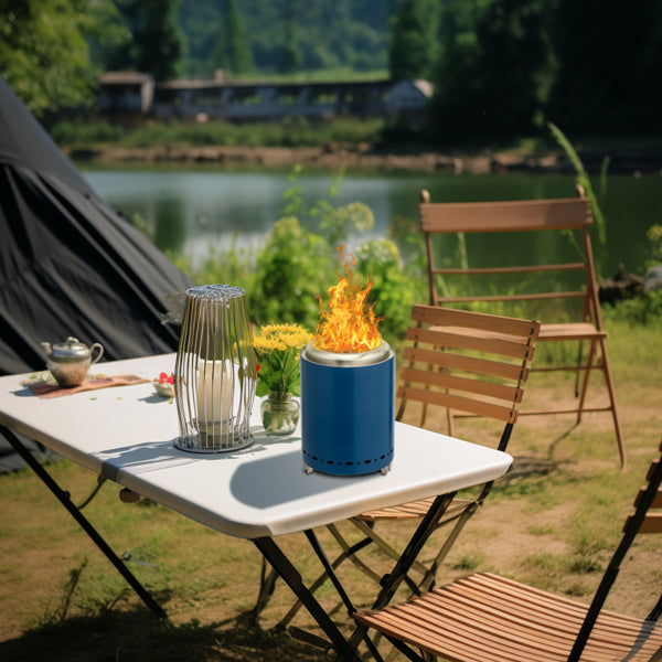 Smokeless Mini Tabletop Fire Pit - Portable Indoor & Outdoor Fire Bowl for Home, Patio, Camping, Backyard, and Balcony - Compact Personal Fireplace for S’mores, Ambiance, and Warmth