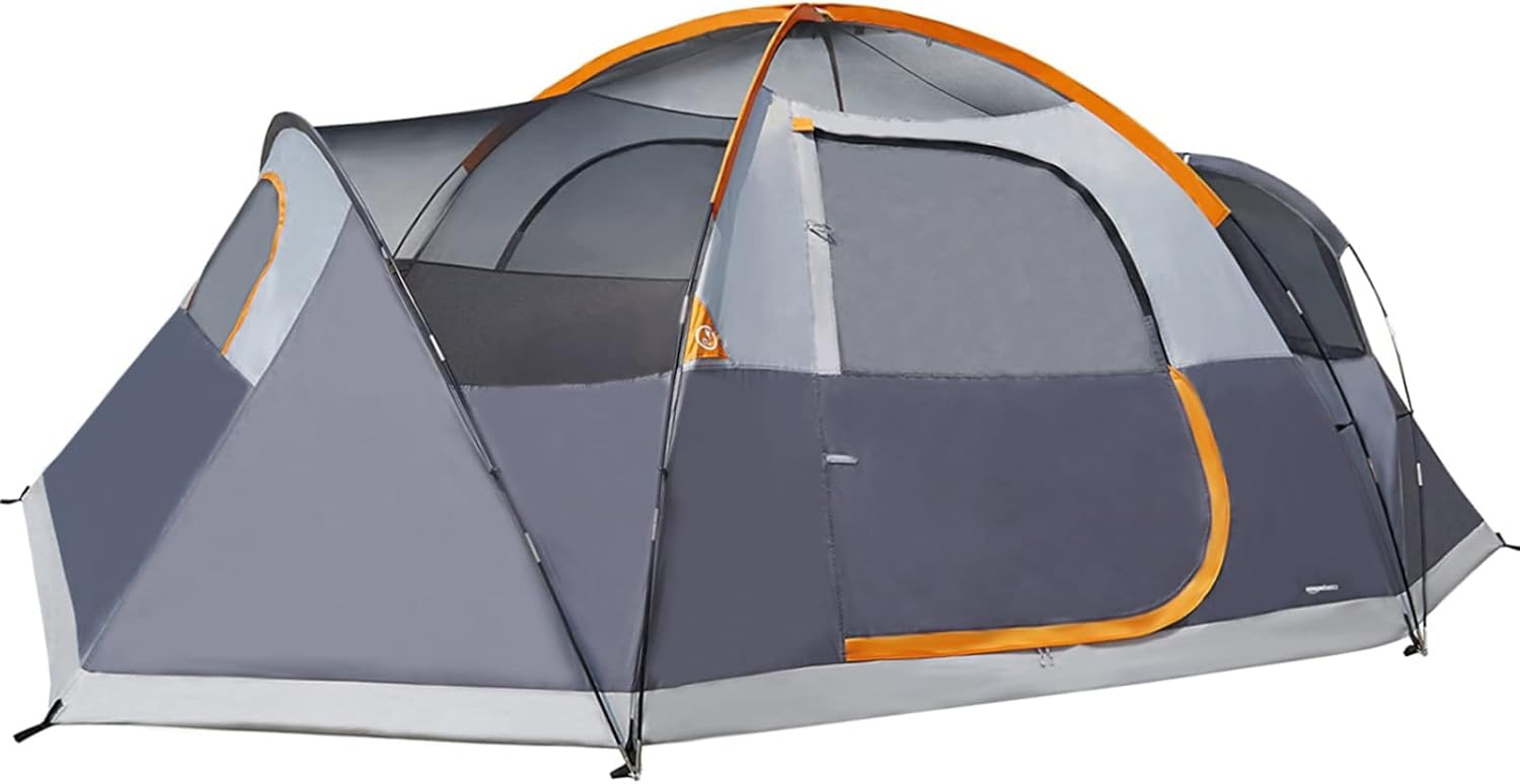 8 Person Camping Tent – Large Family Dome Tent with Rainfly | 3 Season, Waterproof, Easy Setup