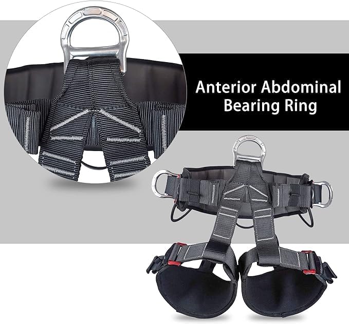 Tree Climbing Harness – CE Certified Half Body Safety Harness | Rock Climbing, Rappelling & Rescue