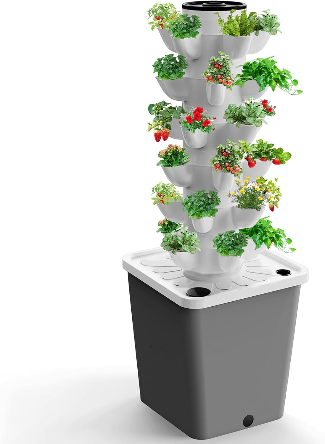 30-Plant Indoor Hydroponic Growing System – Vertical Tower Garden Kit for Home Gardening, Smart Hydroponic Planter for Herbs, Vegetables & Fruits