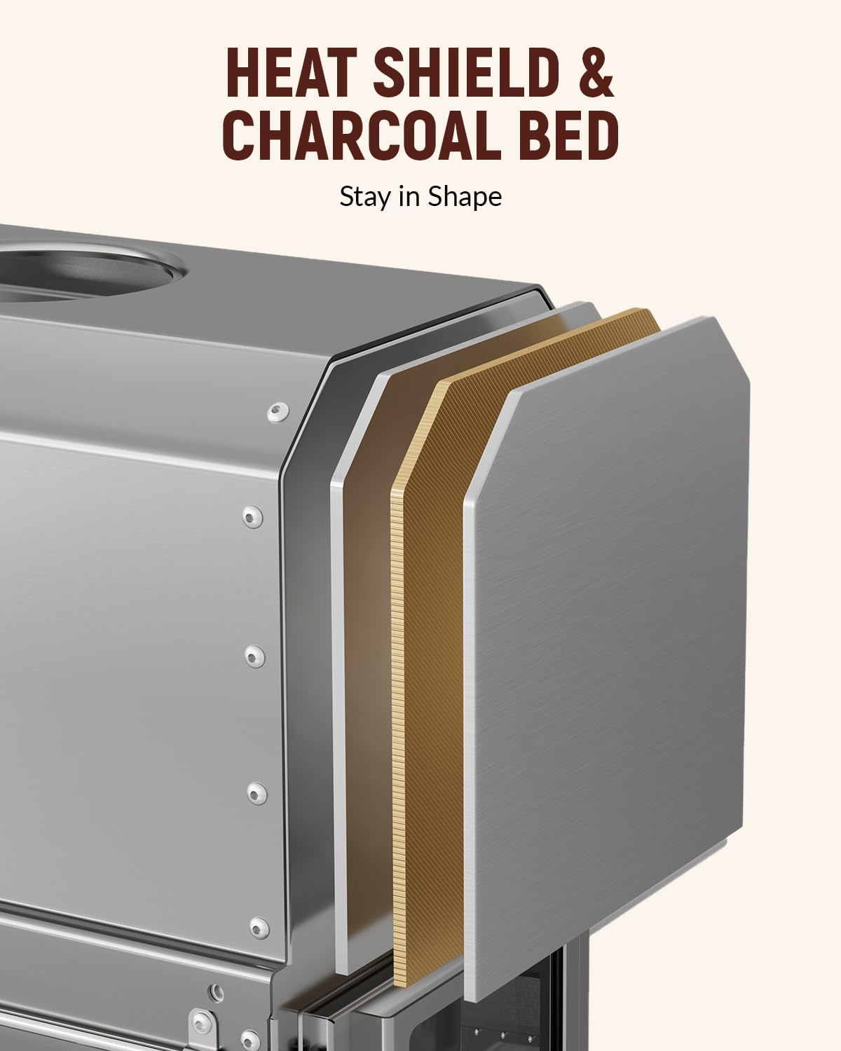 2-in-1 Tent Wood Stove with Built-In Oven – Stainless Steel High-Temperature Camping Stove with Glass Door, Anti-Slip Feet & Full Accessories | Outdoor Cooking Heater for Tents & Camping