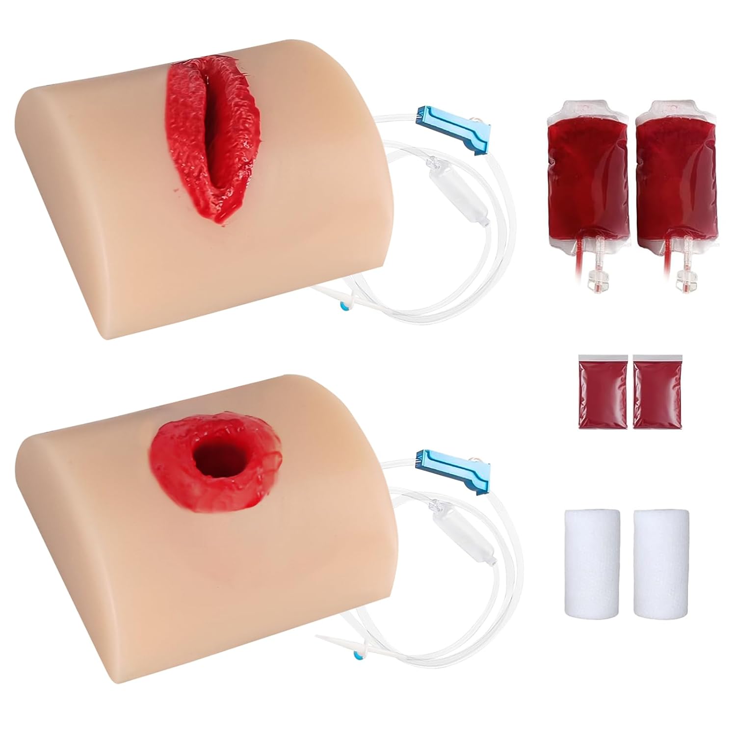 2-Pack Wound Packing Training Kit – Bleeding Control & Tourniquet Simulator | Stop The Bleed Task Trainer for First Aid, EMT, Tactical Medical & Trauma Education