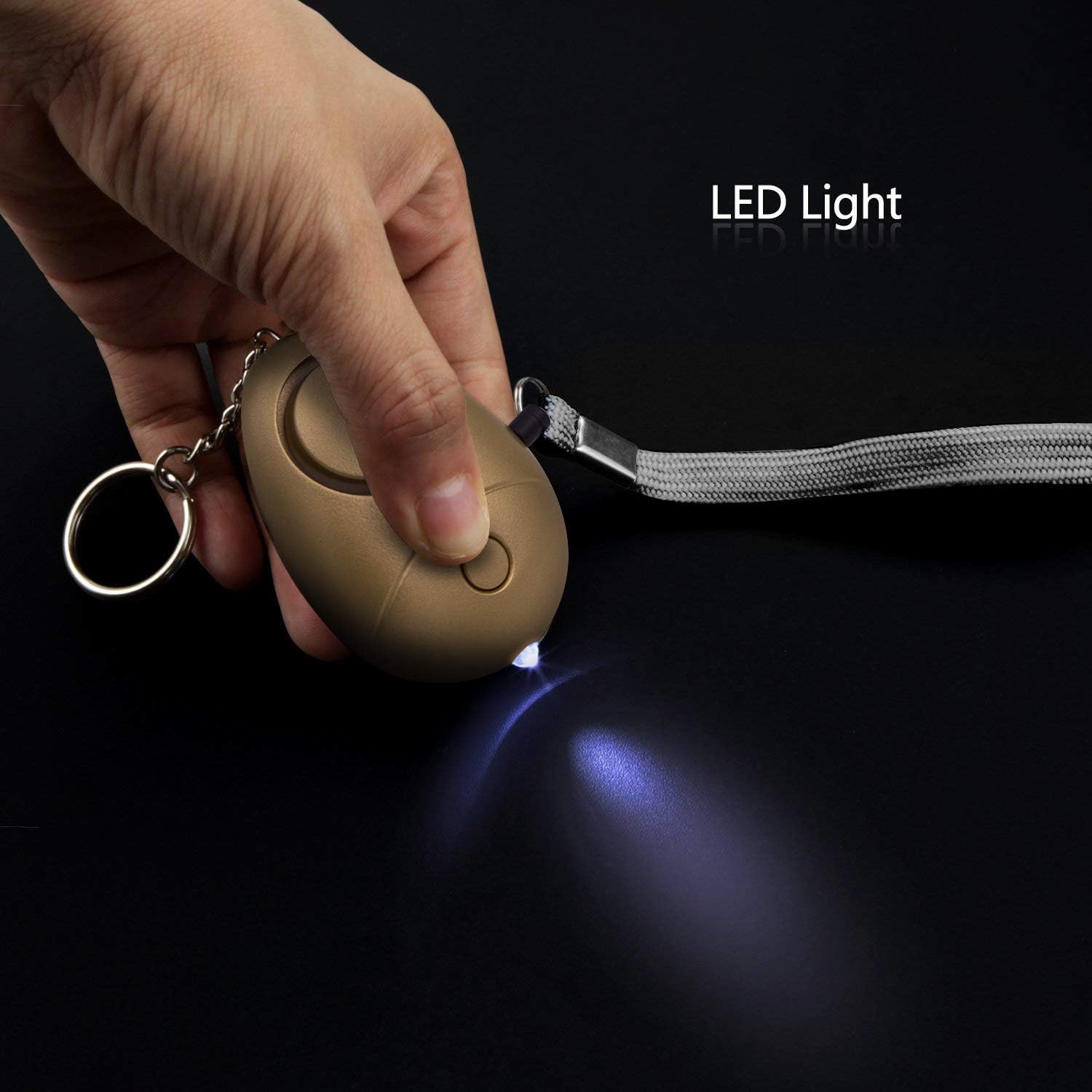 140dB Personal Safety Alarm Keychain with LED Light – 6 Pack Emergency Self-Defense Security Alarm for Women, Men, Kids, Elderly, and Outdoor Use