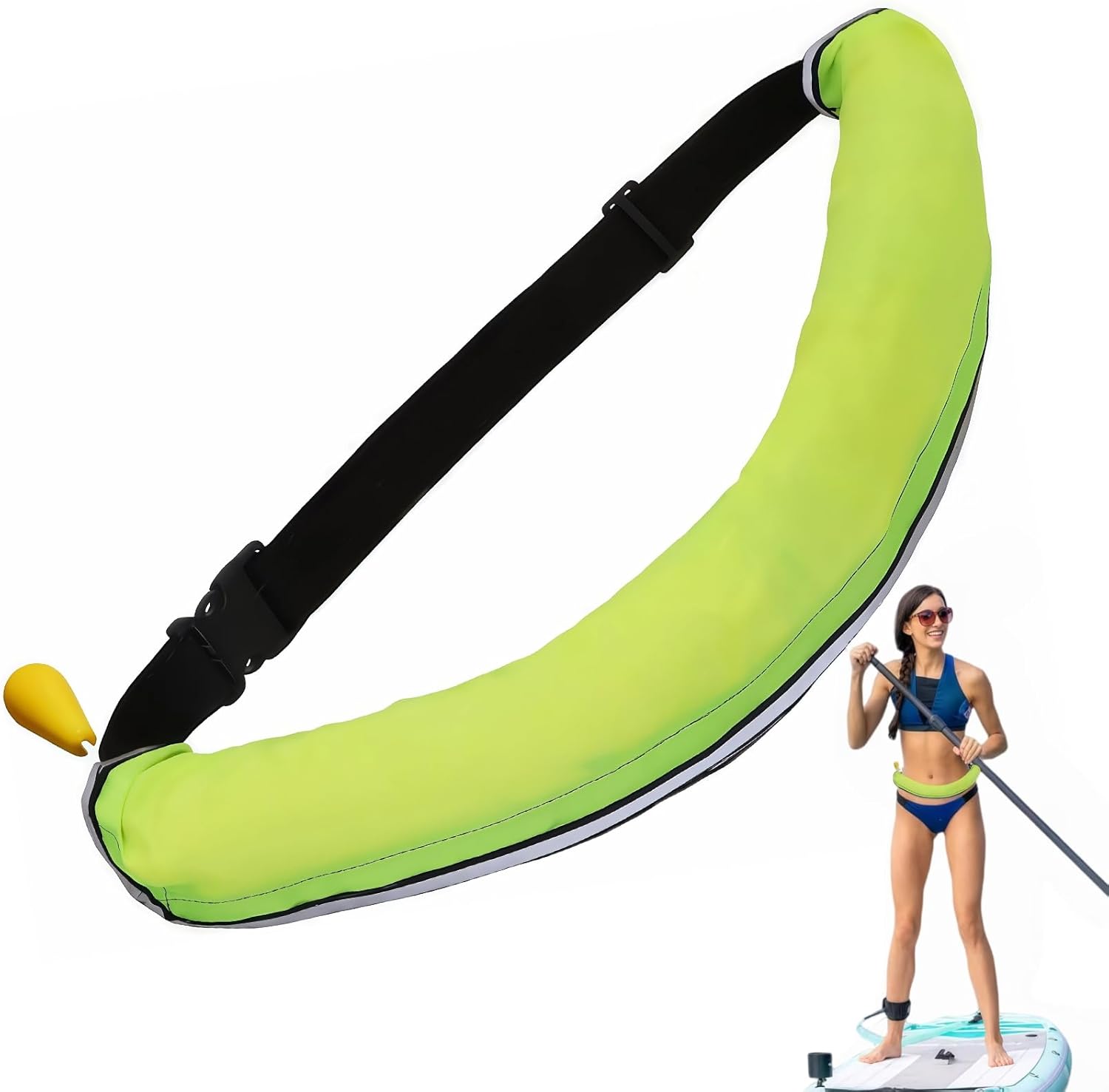 Manual Inflatable Life Belt Pack – Portable Adult Swim Safety Device with Blowpipe & Whistle | Ideal for Swimming, Kayaking, Fishing & Paddleboarding