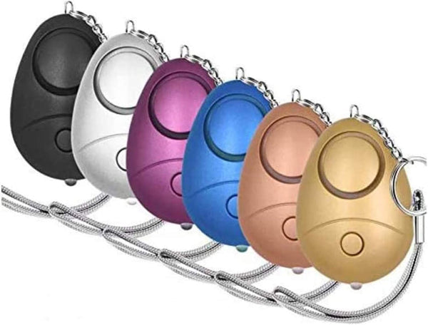 140dB Personal Safety Alarm Keychain with LED Light – 6 Pack Emergency Self-Defense Security Alarm for Women, Men, Kids, Elderly, and Outdoor Use