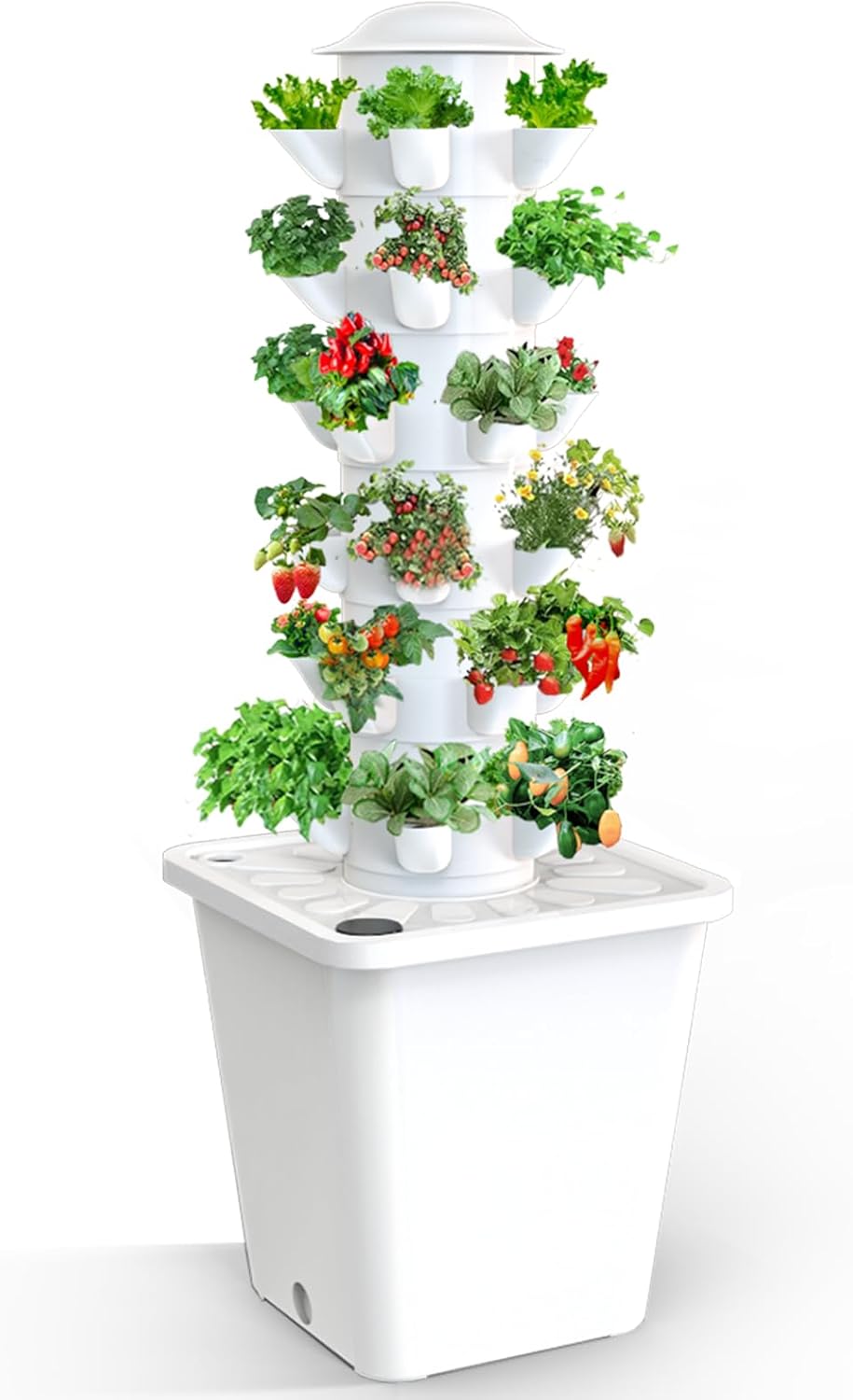 30-Plant Indoor Hydroponic Growing System – Vertical Tower Garden Kit for Home Gardening, Smart Hydroponic Planter for Herbs, Vegetables & Fruits