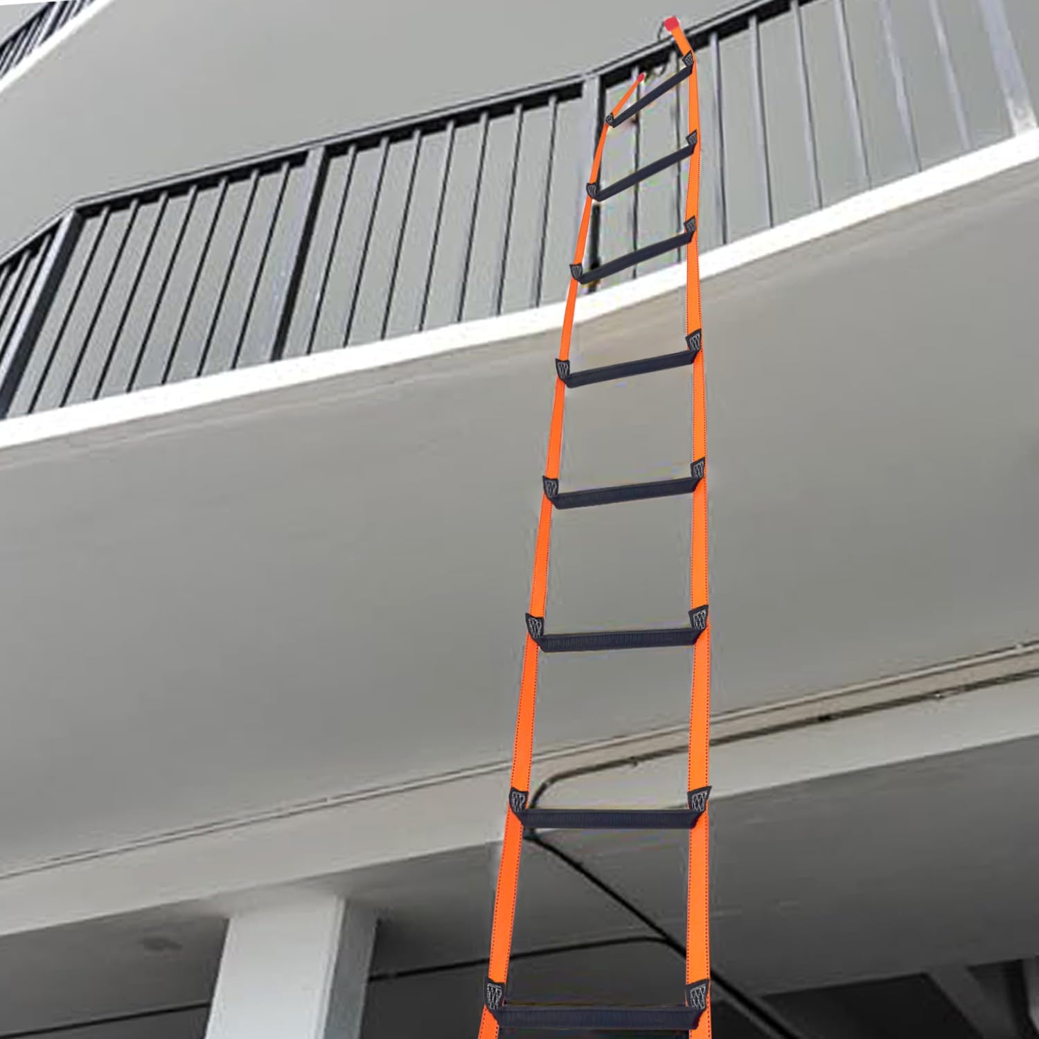 32.8-Foot Emergency Fire Escape Ladder – Reusable Safety Rope Ladder for 3-5 Story Homes, Balcony, and Window Use