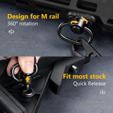 Included hex wrench, QD swivels, and mounting hardware for the M-LOK rifle sling