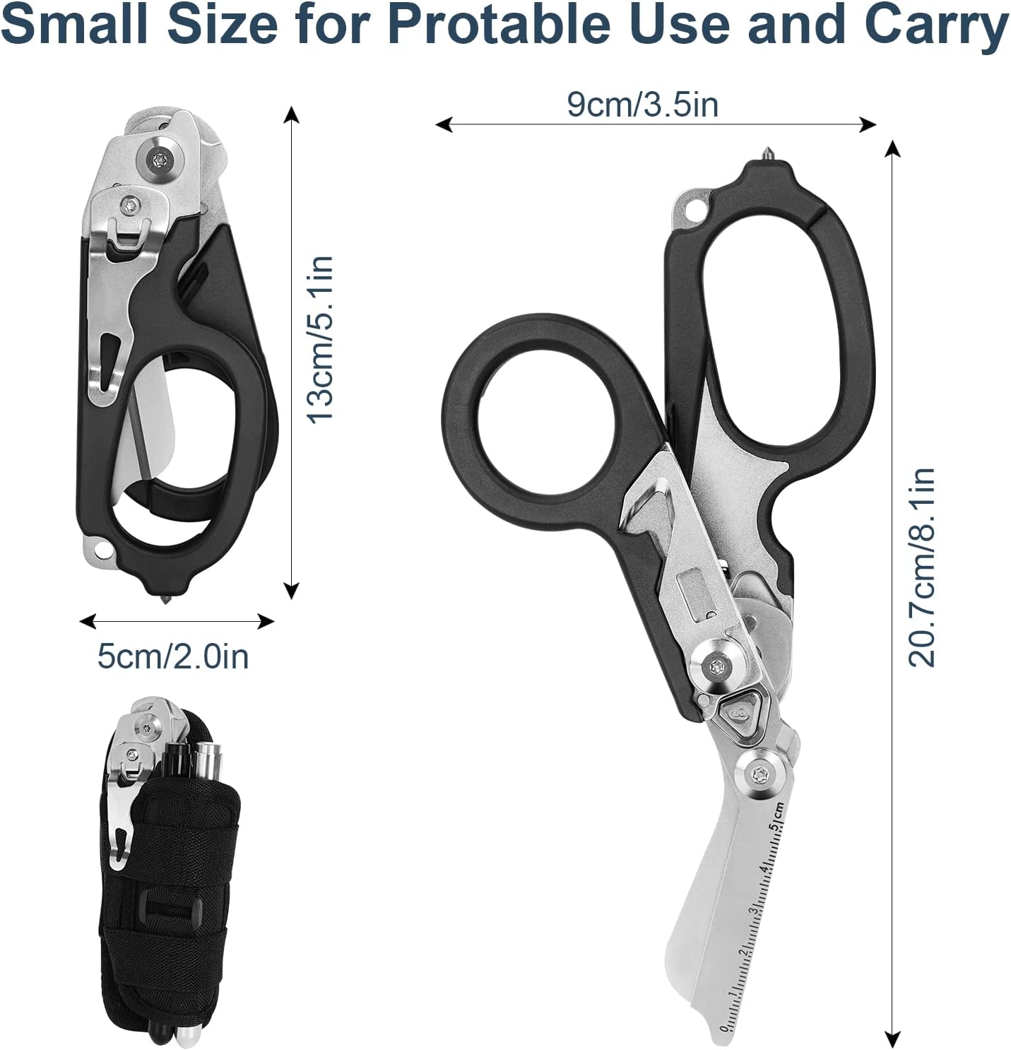 Heavy-Duty Tactical Trauma Shears – Medical Scissors for EMTs, Paramedics, and First Responders