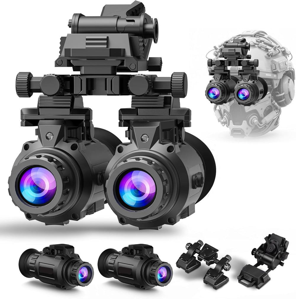 Night Vision Monocular – 2K/60Hz, 940nm Stealth IR, 45° FOV, 4 Color Modes & Helmet Mount