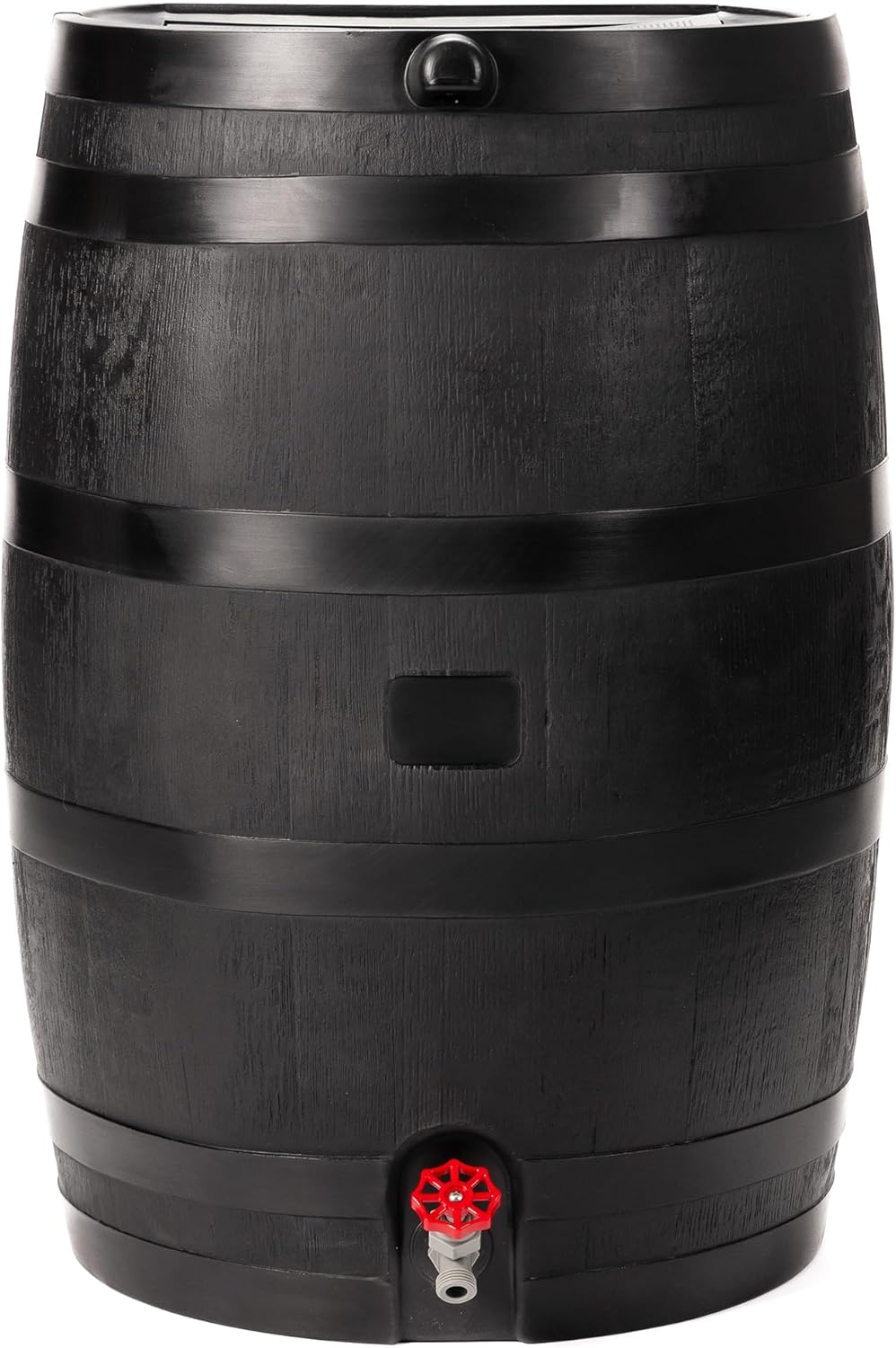 50-Gallon Flat Back Rain Barrel – Made from 100% Recycled Plastic | Eco-Friendly Rainwater Collection System for Gardens & Lawns