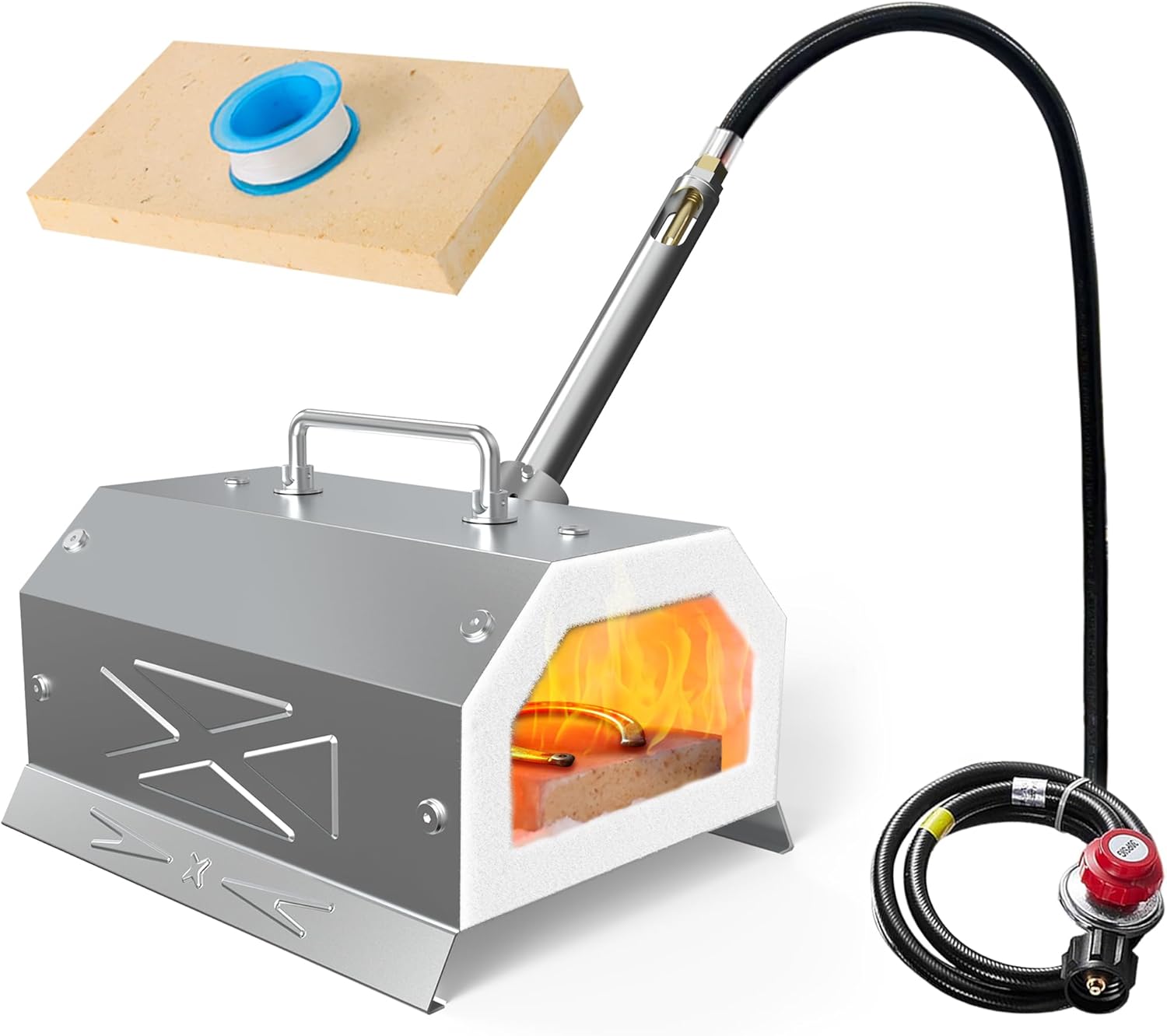 Stainless Steel Propane Forge Kit – Blacksmithing & Knife Making Forge with 30 PSI Regulator for Beginners & Professionals