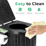 Included waste bags and solidifier gel packs for the portable camping toilet