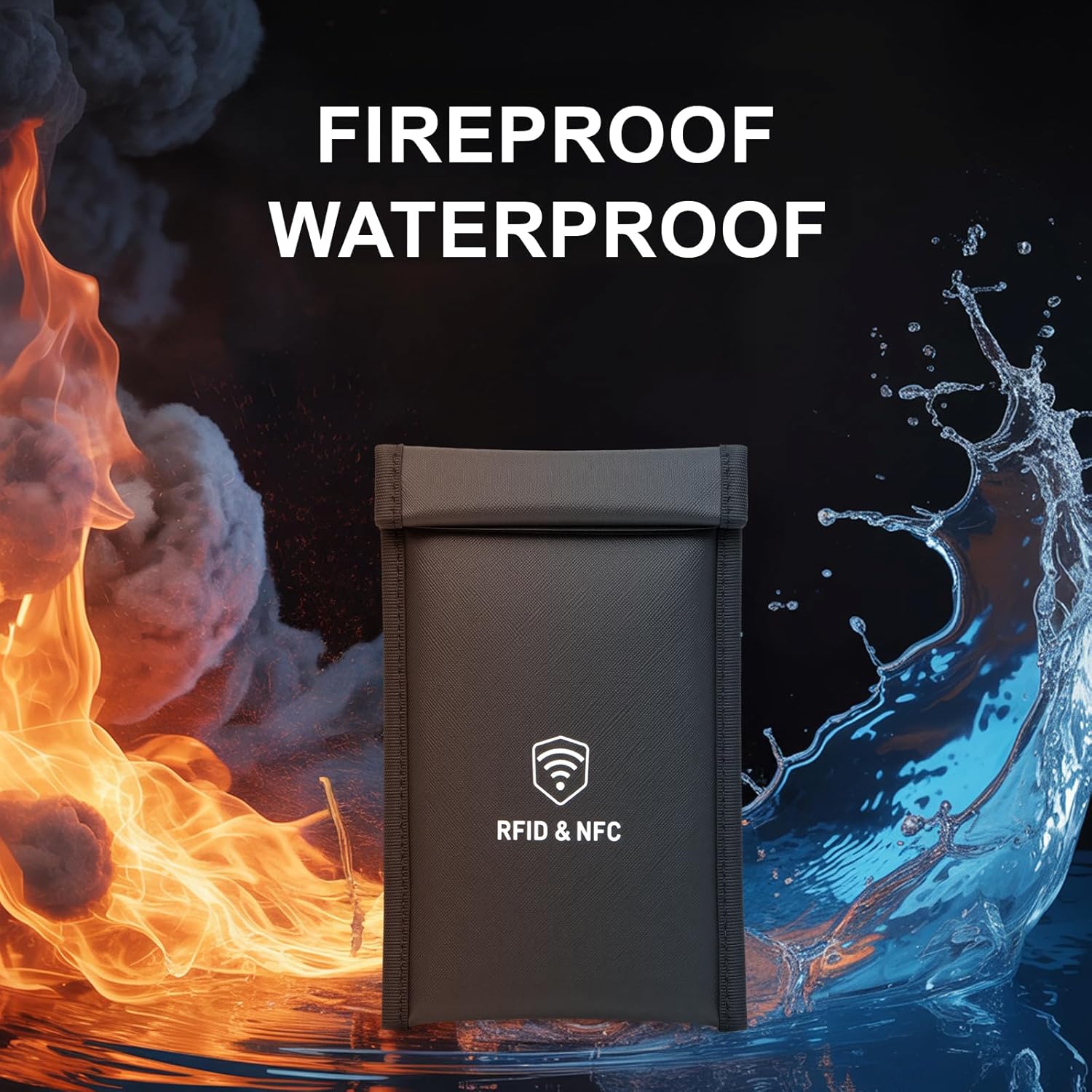 Faraday Bag for Phone – Blocks 5G, Bluetooth, WiFi, GPS & RFID | Fireproof, Waterproof, Detachable Wrist Strap