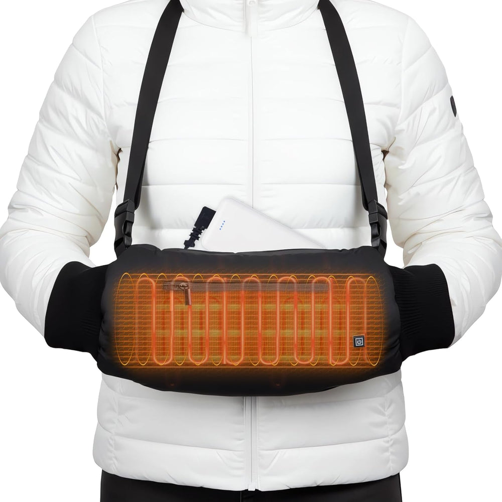 Heated Hand Warmer Muff – 10000mAh, 3 Heat Levels up to 149°F, 15 Hours, Power Bank | Hunting, Ice Fishing & Cold Weather