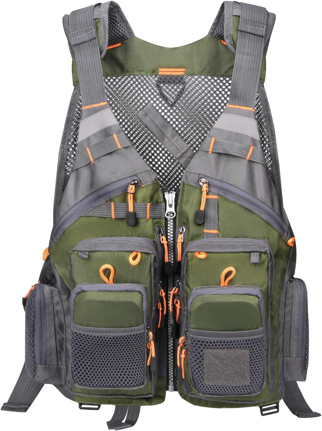 Fly Fishing Vest for Men Women, Comfortable Adjustable Fishing Vest with Multi-Pockets Reflective Stripes