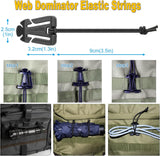 Grimloc locking D-ring clip from the MOLLE accessories kit attached to 1-inch webbing