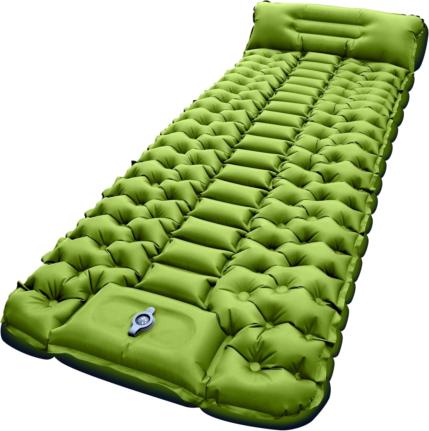 Ultralight Camping Sleeping Pad with Built-in Foot Pump – Compact Inflatable Sleeping Mat for Backpacking, Tent Camping, Hiking & Car Travel