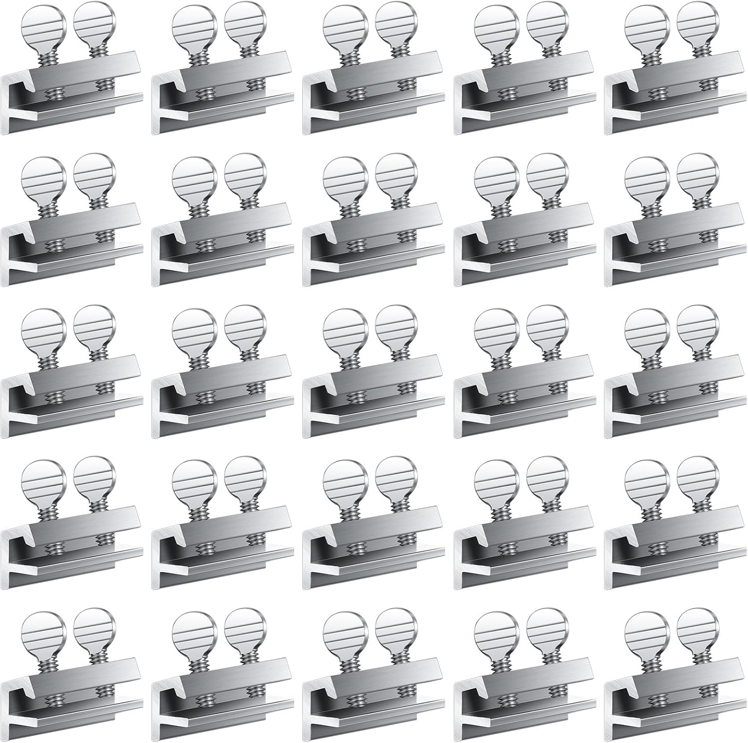 25-Pack Sliding Window Locks with Keys – Adjustable Aluminum Window and Door Security Stoppers, Metal Safety Lock for Home, Patio, and Sliding Glass Doors (2 Keys Included, Silver)