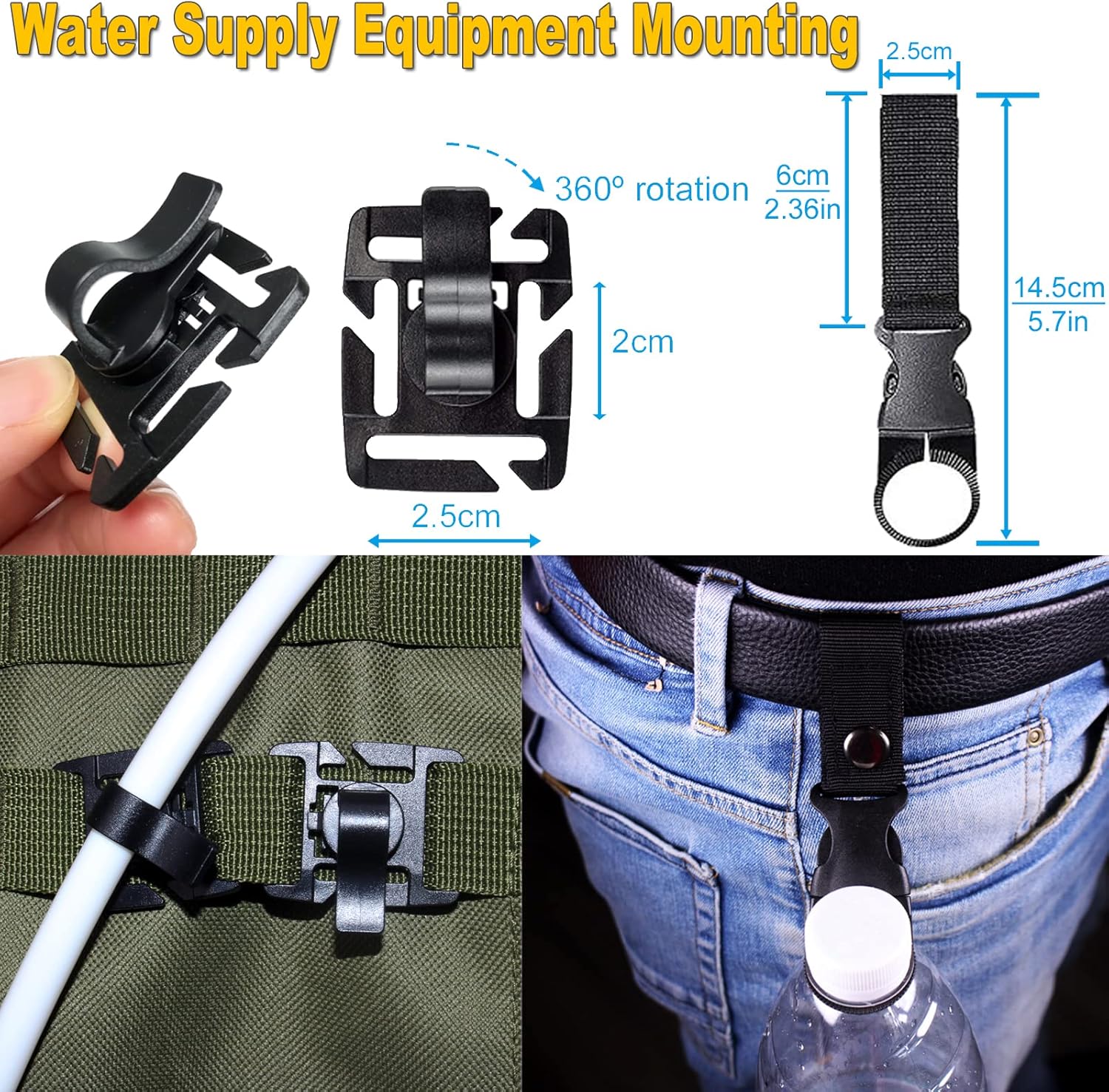 MOLLE Accessories Kit – Grimloc Clips, 360° D-Rings, Web Dominators, Strap Buckles & Key Holders
