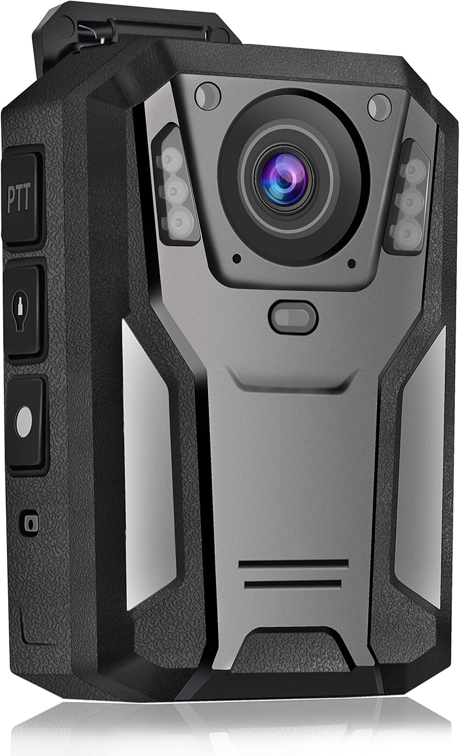 Body Camera 2K – 64GB, 12-Hour Recording, IR Night Vision 50ft, Data Encrypted, One-Touch, USB-C