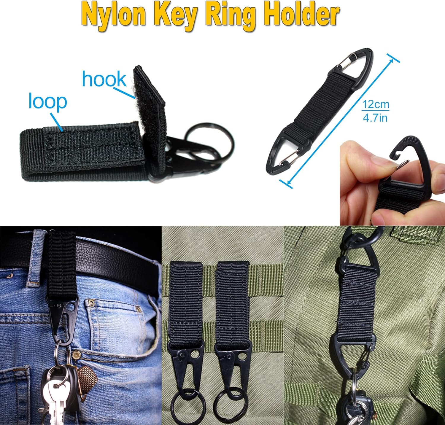 MOLLE Accessories Kit – Grimloc Clips, 360° D-Rings, Web Dominators, Strap Buckles & Key Holders
