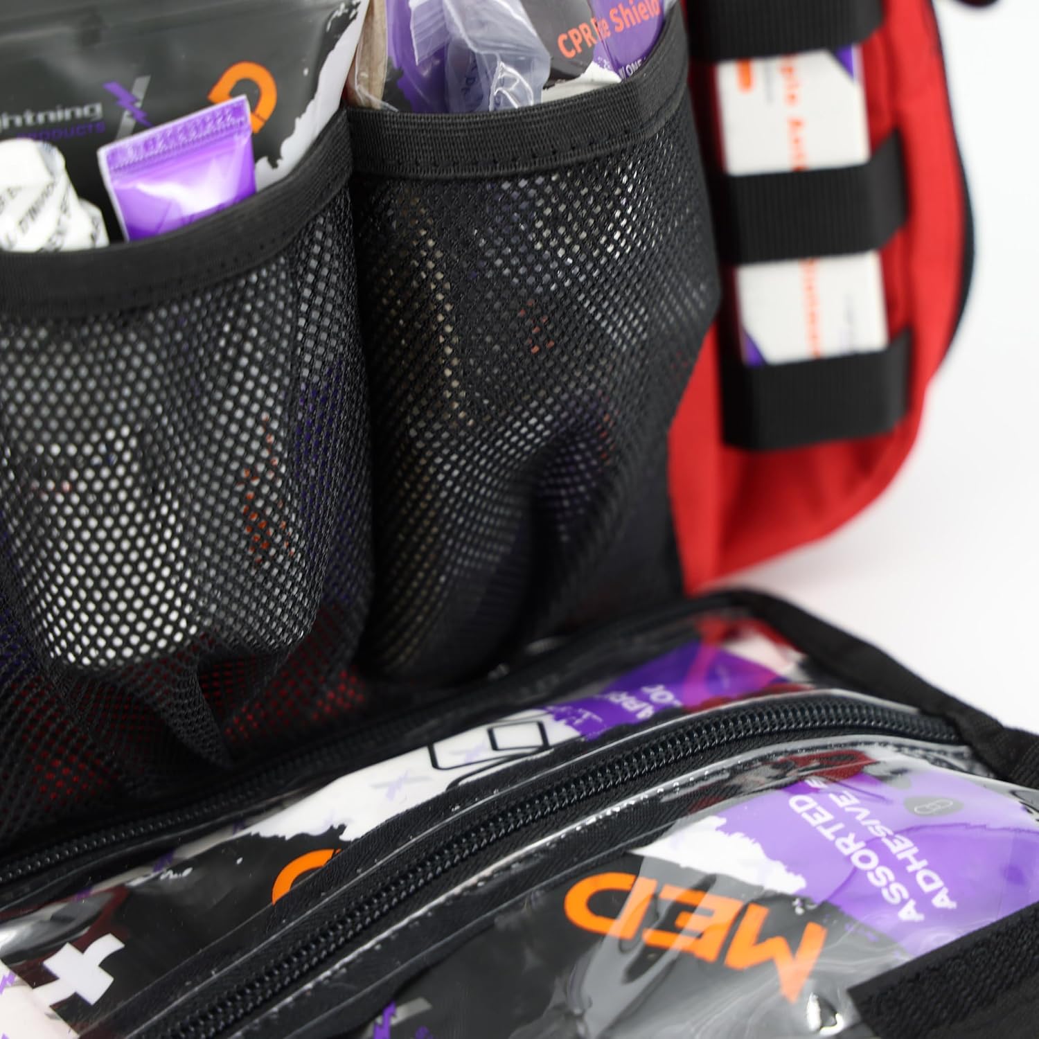 Tactical Medical Sling Pack – Fully Stocked First Aid Kit, 10 Compartments, MOLLE & Quick-Release Strap