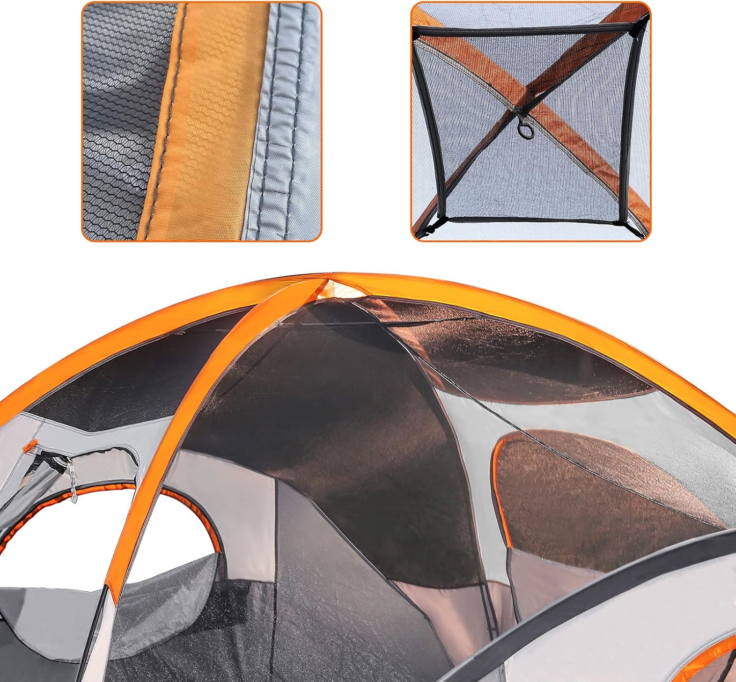 8 Person Camping Tent – Large Family Dome Tent with Rainfly | 3 Season, Waterproof, Easy Setup