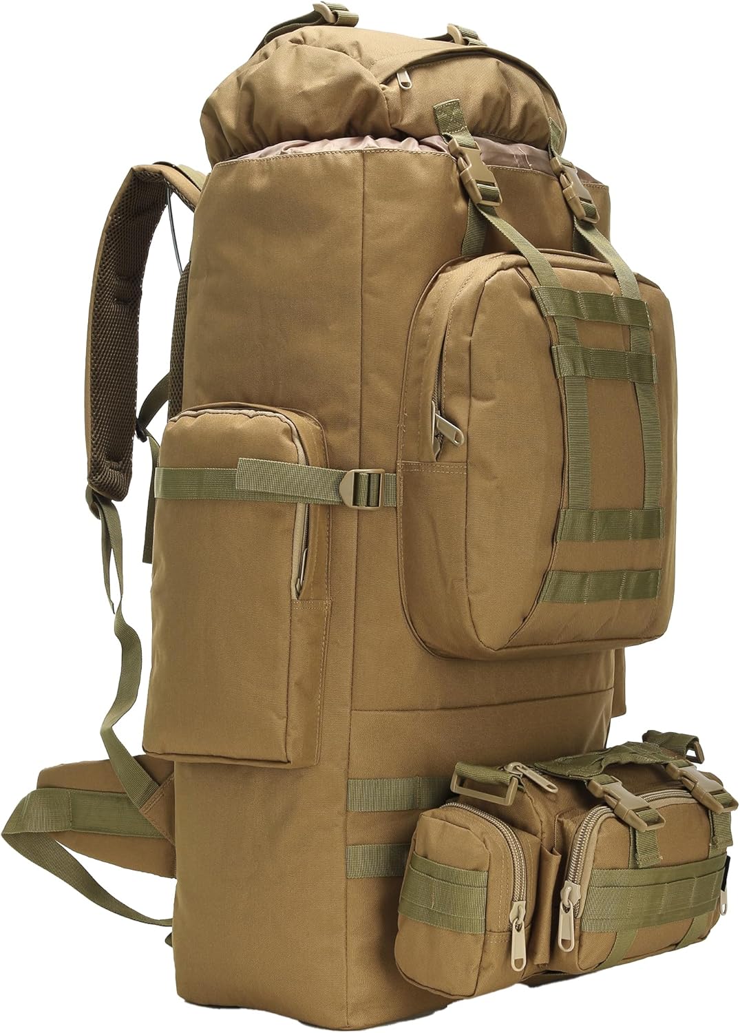 100L Tactical Backpack – Military MOLLE Rucksack with Detachable Waist Bag | Hiking, Camping & Bug Out